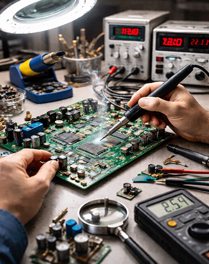 آموزش تعمیر برد الکترونیکی صنعتی