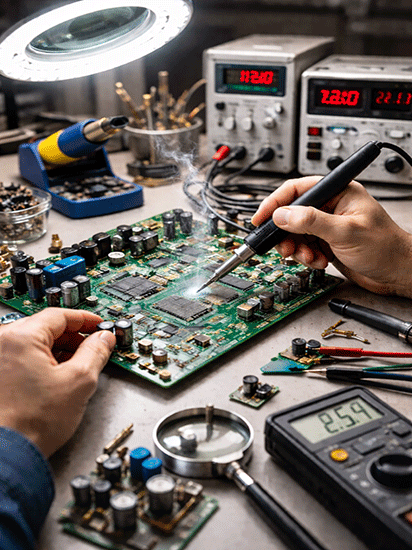 آموزش تعمیر برد الکترونیکی صنعتی