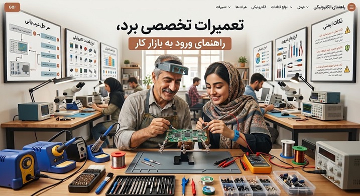 سیر تا پیاز آموزش تعمیرات برد الکترونیکی